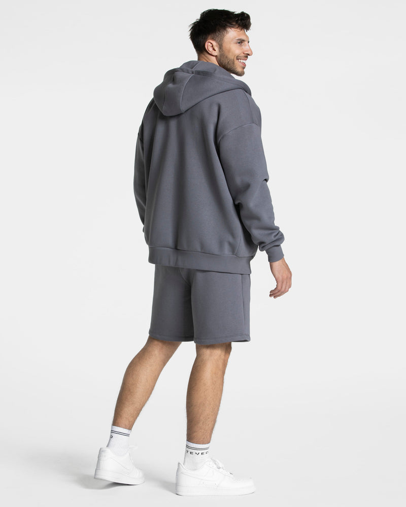 Sweat à capuche zippé oversize Arrival « graphite »