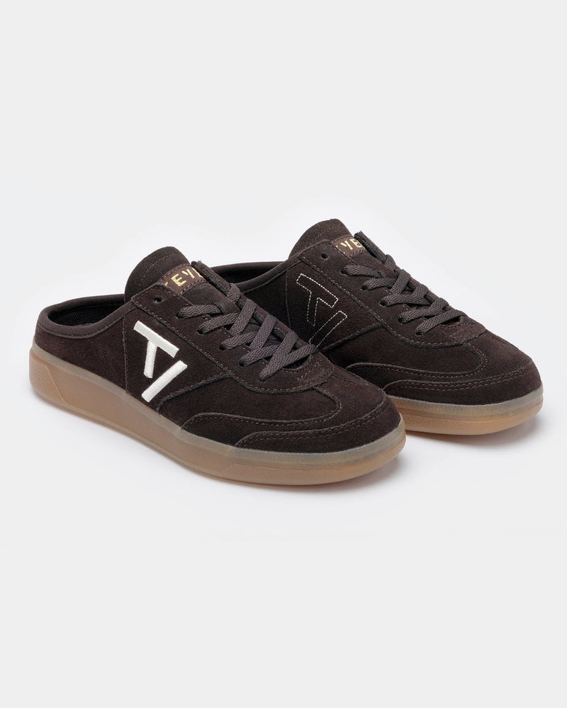 Mules Classic « Dark Chocolate/blanc cassé »