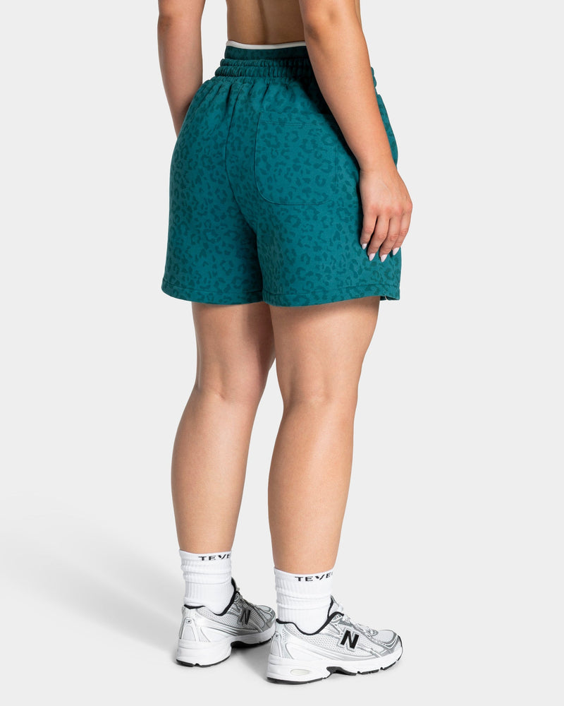 Short oversize Contrastline « Léopard Petrol »