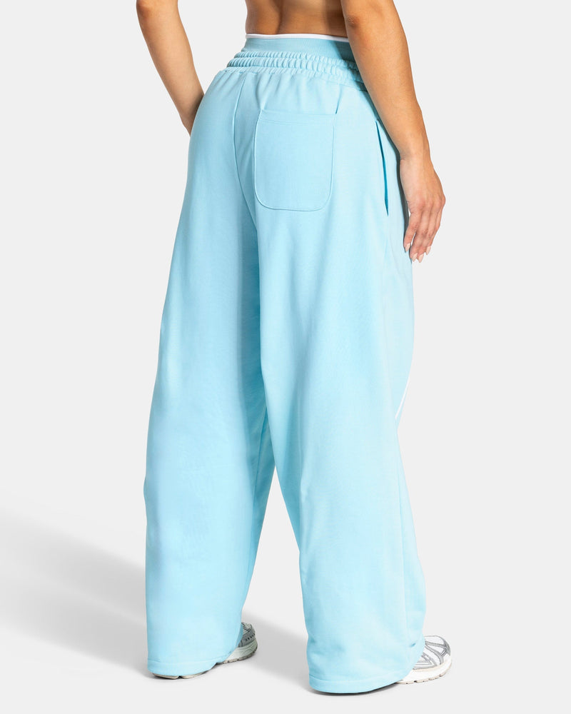Pantalon de jogging Wide Leg Contrastline « Arctic Blue »