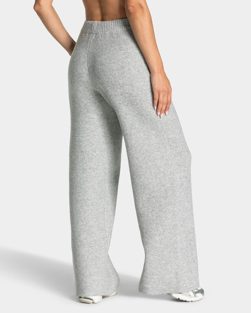 Pantalon jambe droite Knit « Gris chiné »