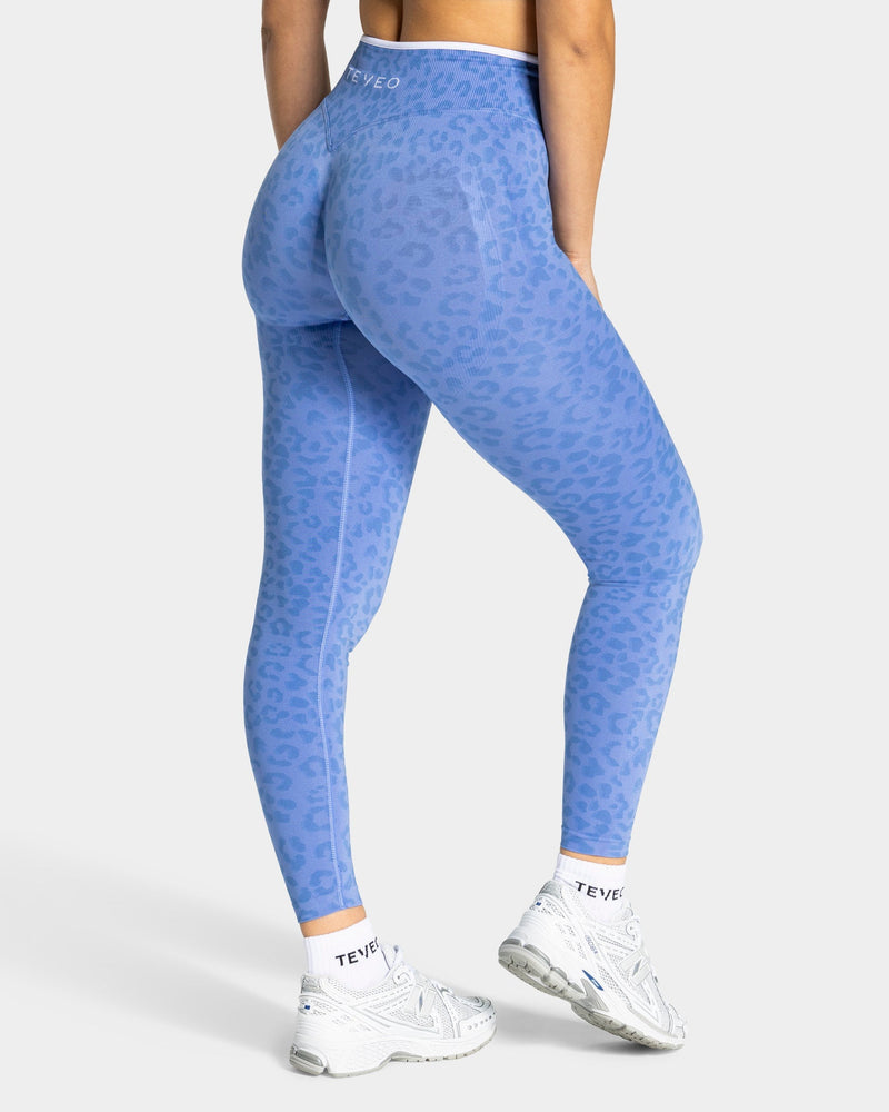 Legging Contrastline « Léopard Azure »