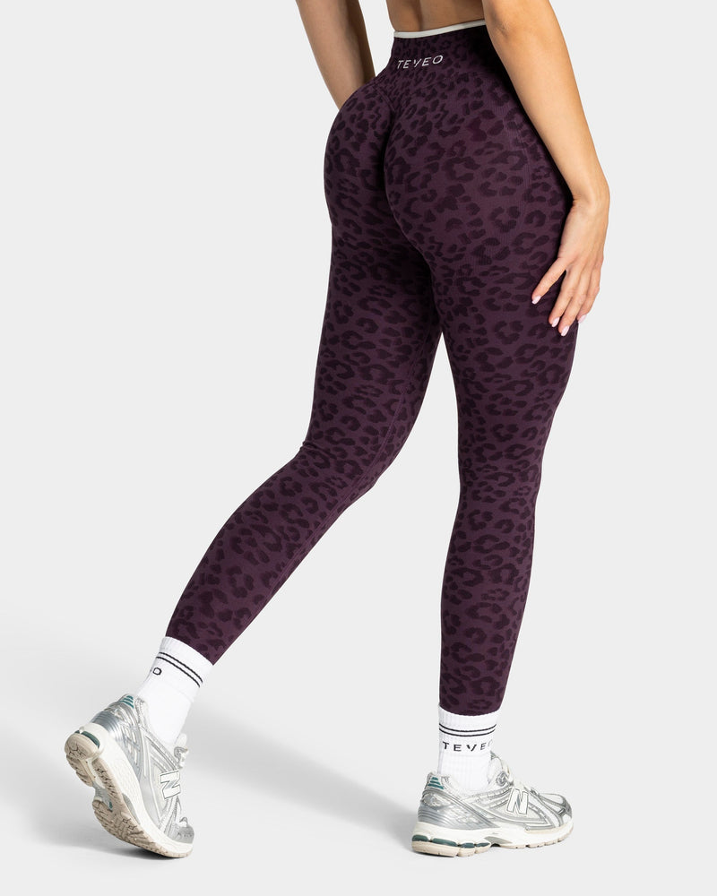 Legging Contrastline « Léopard blackberry »