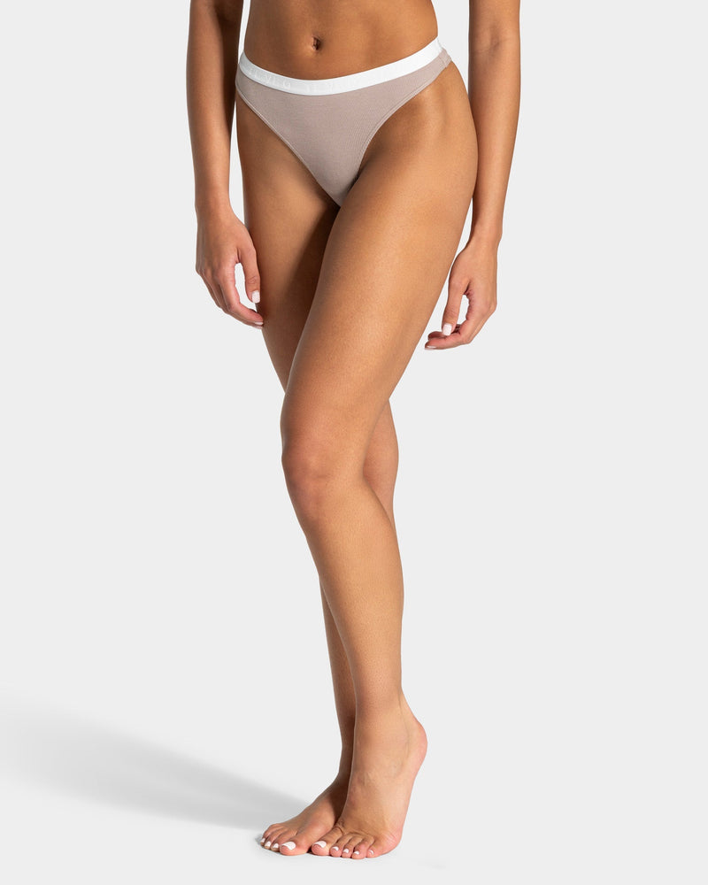 Tanga côtelé Soft « Cappuccino »