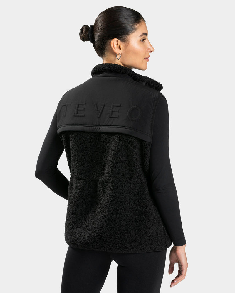 Gilet teddy sans manches Studio « noir »