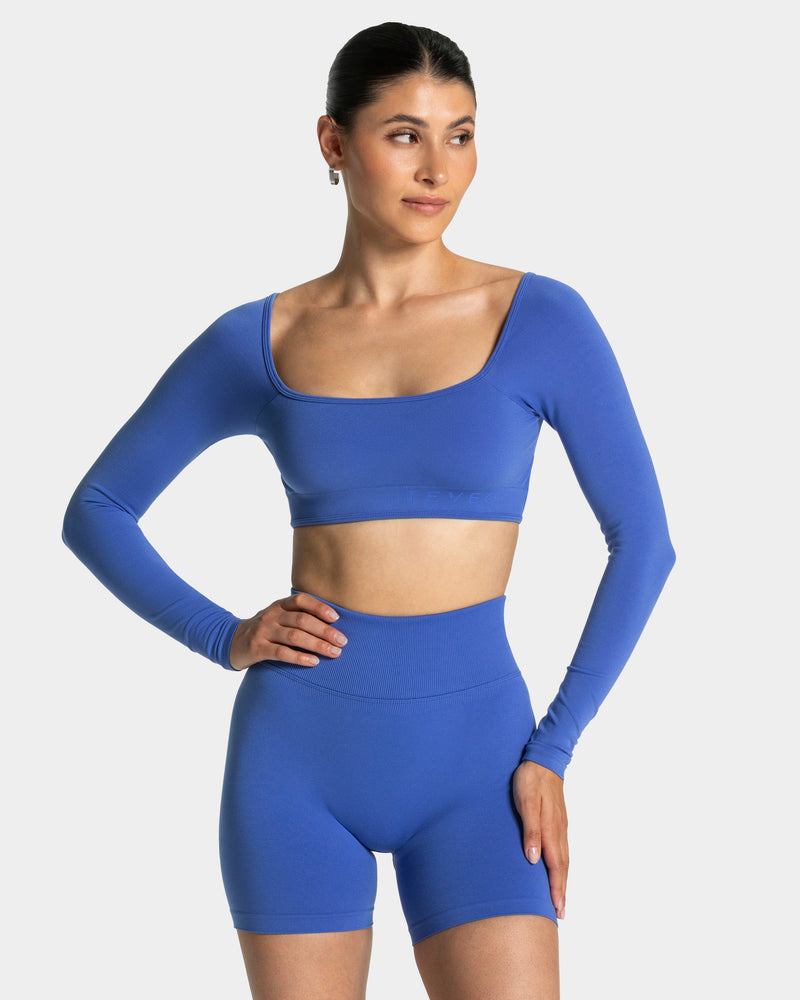 Haut à manches longues Backless Femme « bleu roi »