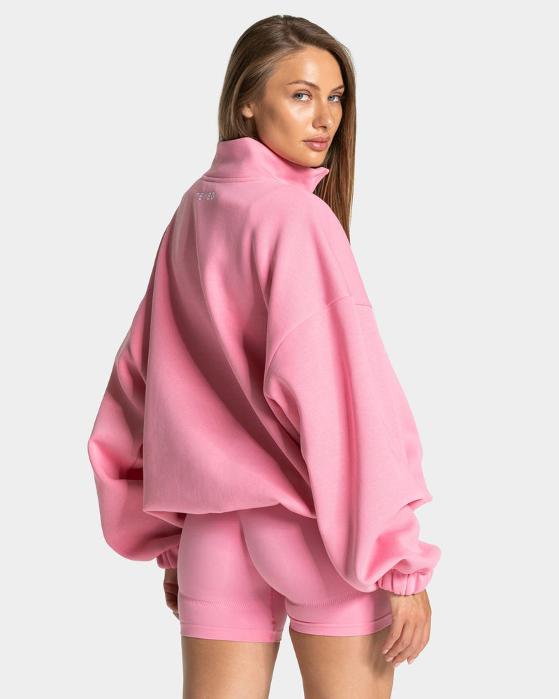 Sweat-shirt demi-zippé Femme « rose »