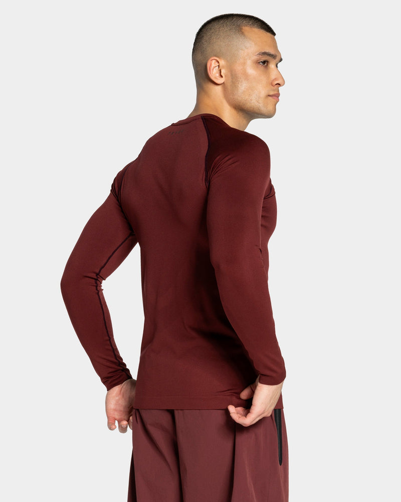 Haut à manches longues Workout sans coutures « merlot »