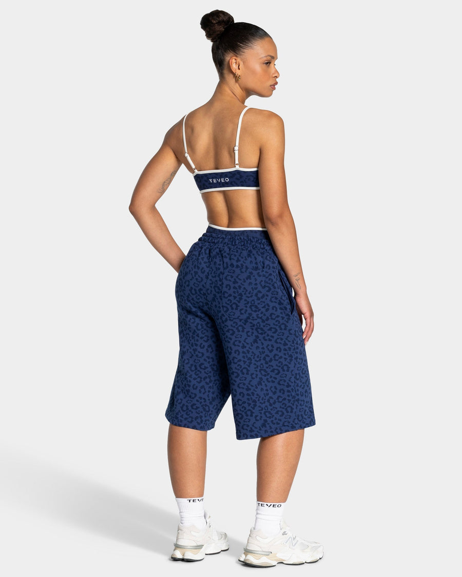 Jort oversize Contrastline « Léopard bleu foncé »