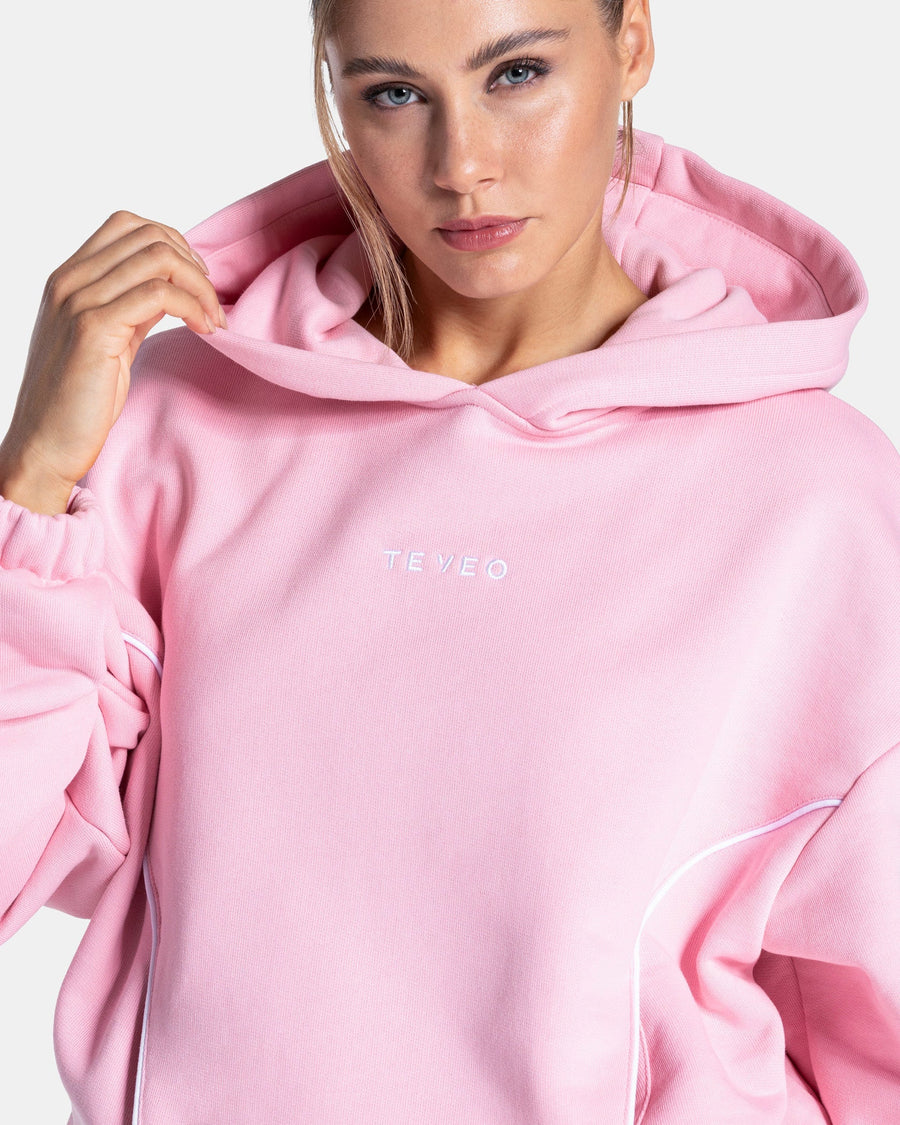 Sweat à capuche Contrastline « True Pink »