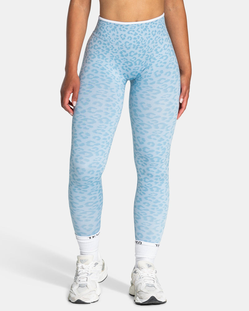 Legging Contrastline « Léopard bleu layette »