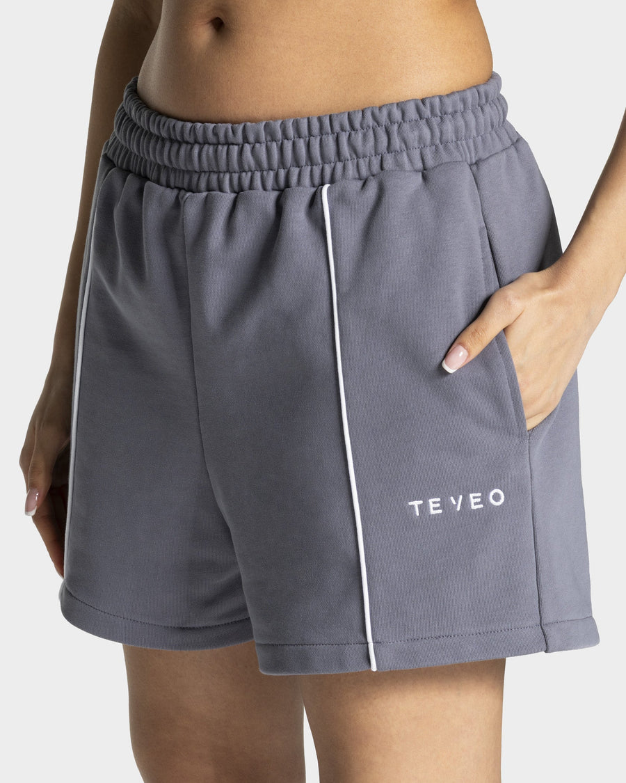 Short oversize Contrastline « argenté »