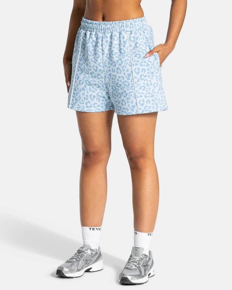 Short oversize Contrastline « Léopard bleu layette »
