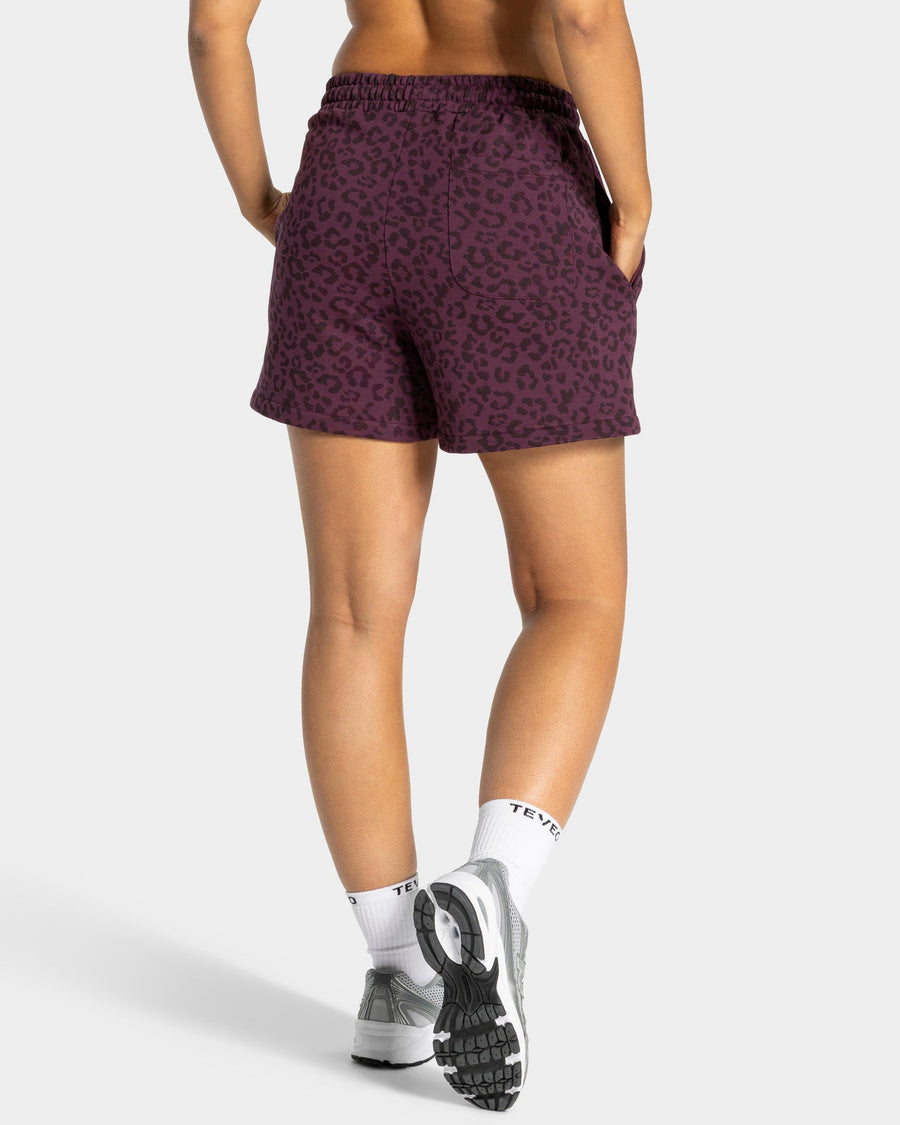 Short oversize Contrastline « Léopard merlot »