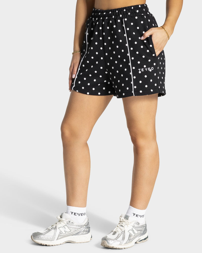 Short oversize Contrastline « noir à pois »