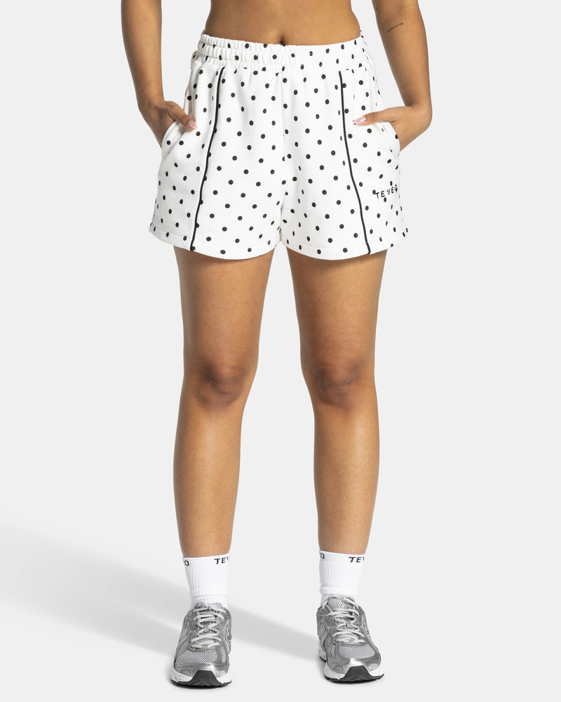 Short oversize Contrastline « blanc à pois »