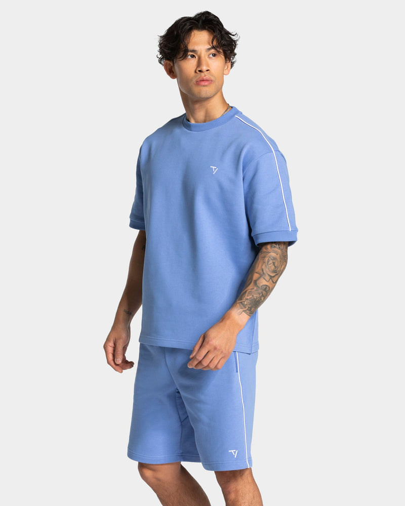 T-shirt oversize Contrastline « Azure »