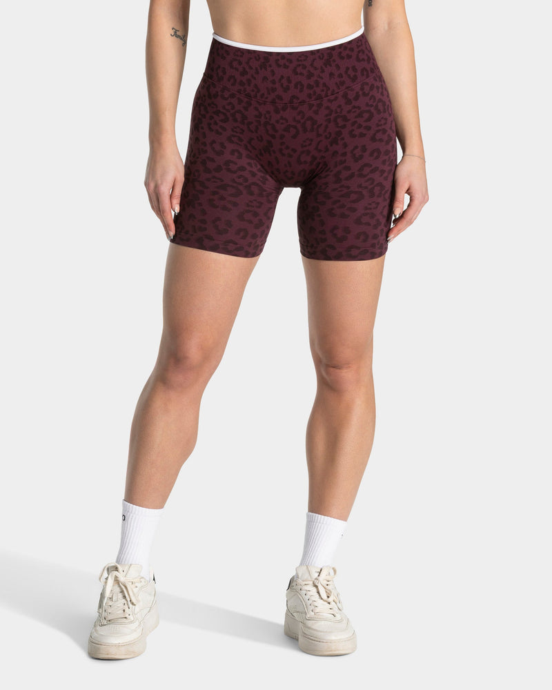 Short Sculpt Scrunch Contrastline « léopard Merlot »
