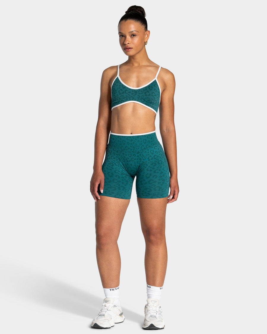Short Sculpt Scrunch Contrastline « Léopard Petrol »
