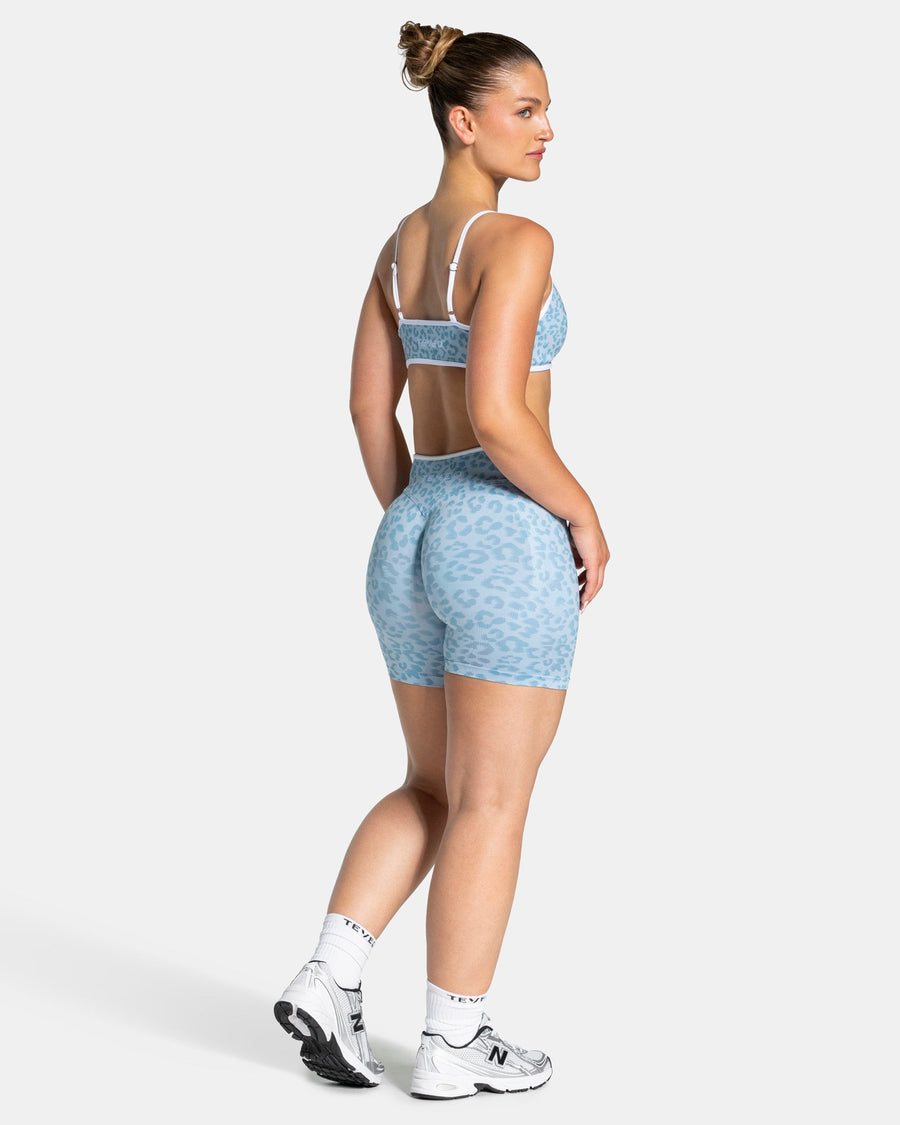 Short Contrastline « Léopard bleu layette »