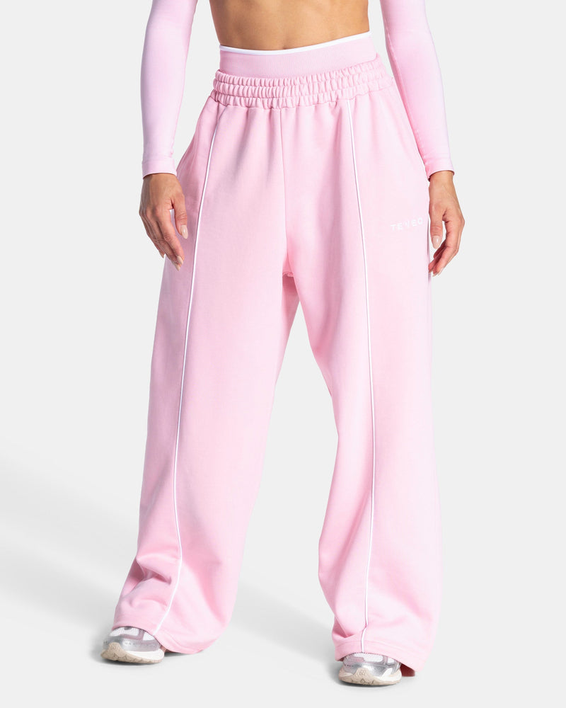 Pantalon de jogging Wide Leg Contrastline « True Pink »