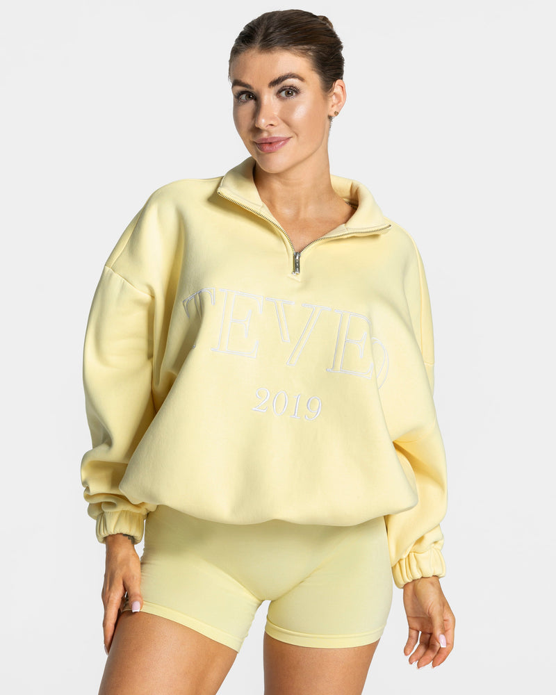 Sweat-shirt demi-zippé Femme « jaune »