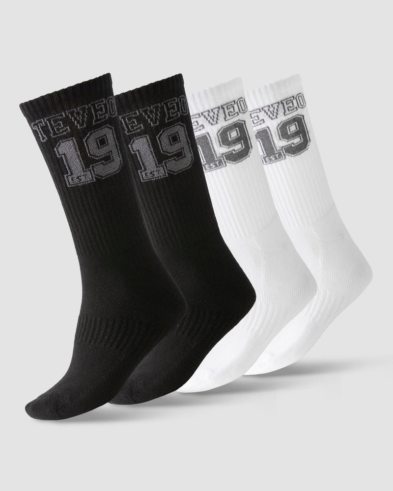 Chaussettes Football (2 paires) « Noir/blanc »