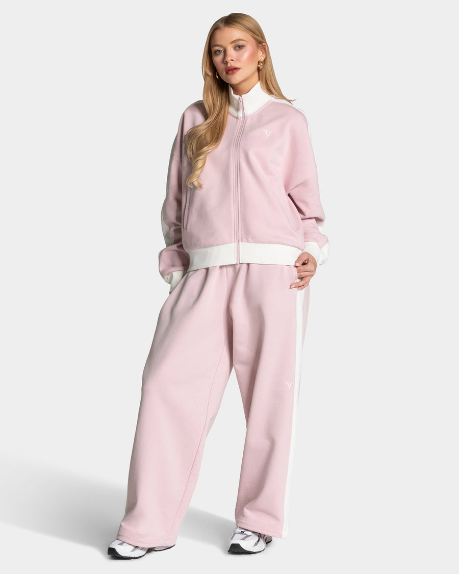 Pantalon de jogging Wide Leg Football « Rose »