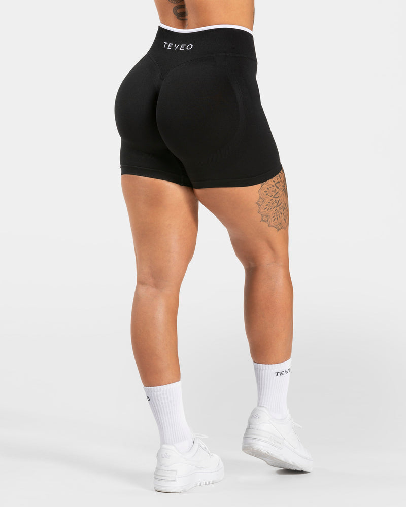 Short Contrastline Sculpt scrunch « noir »