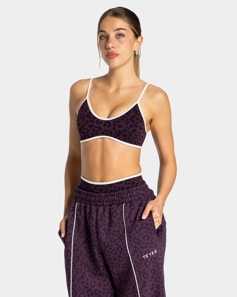 Brassière Contrastline « Léopard Blackberry »