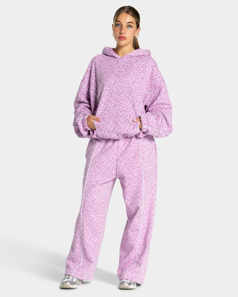 Sweat à capuche Contrastline « Léopard orchidée »
