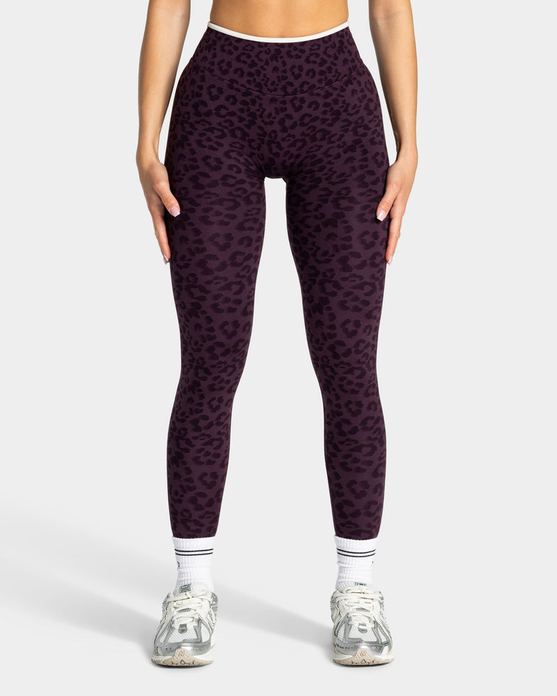 Legging Contrastline « Léopard blackberry »