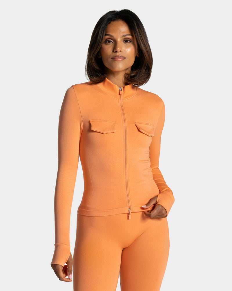 Veste de sport cargo zippée Lift « Abricot »