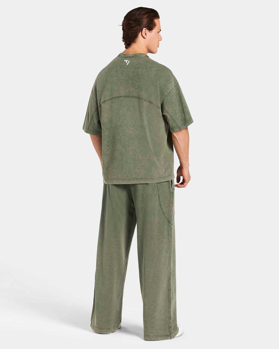 Pantalon de jogging Straight Leg oversize Legacy Lifting « Kaki Acid »
