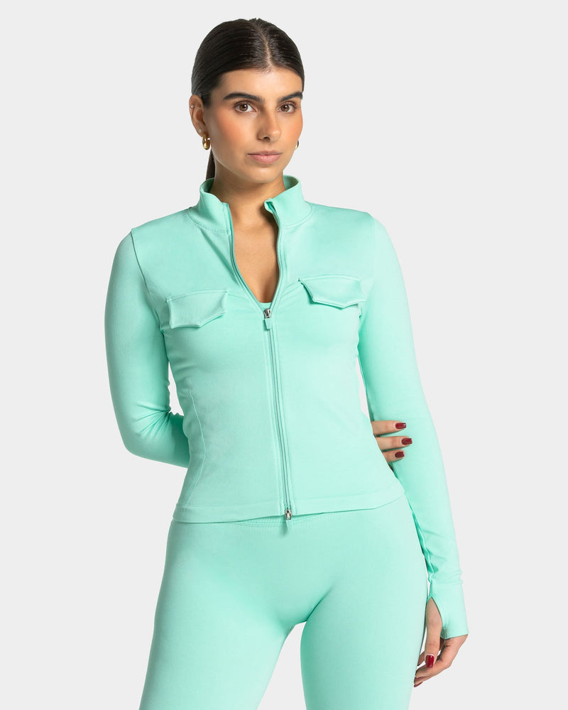 Veste de sport zippée cargo Lift « menthe »