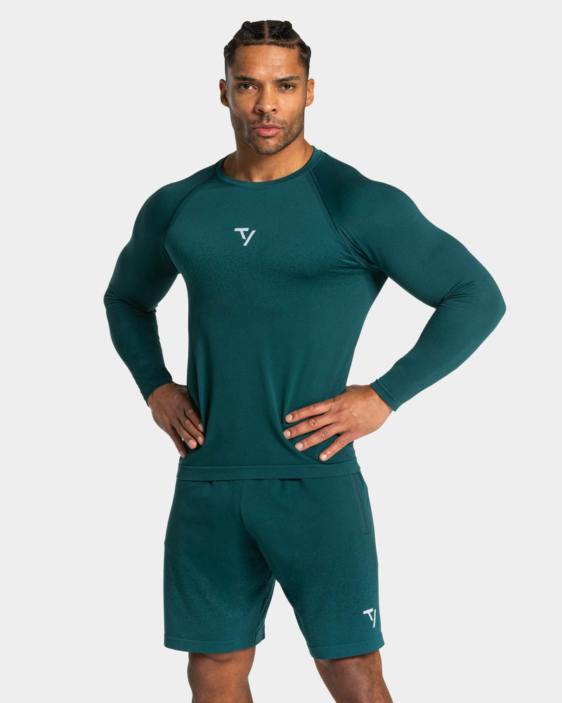 Haut à manches longues Seamless Lift « bleu sarcelle »