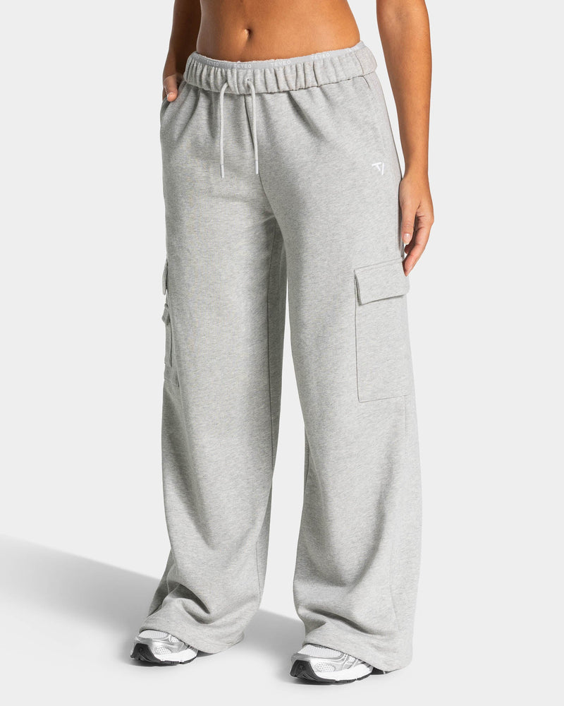 Pantalon de jogging cargo Wide Leg Lift « gris clair chiné »