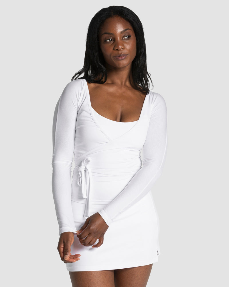 Haut à manches longues Mellow Wrapped « blanc »
