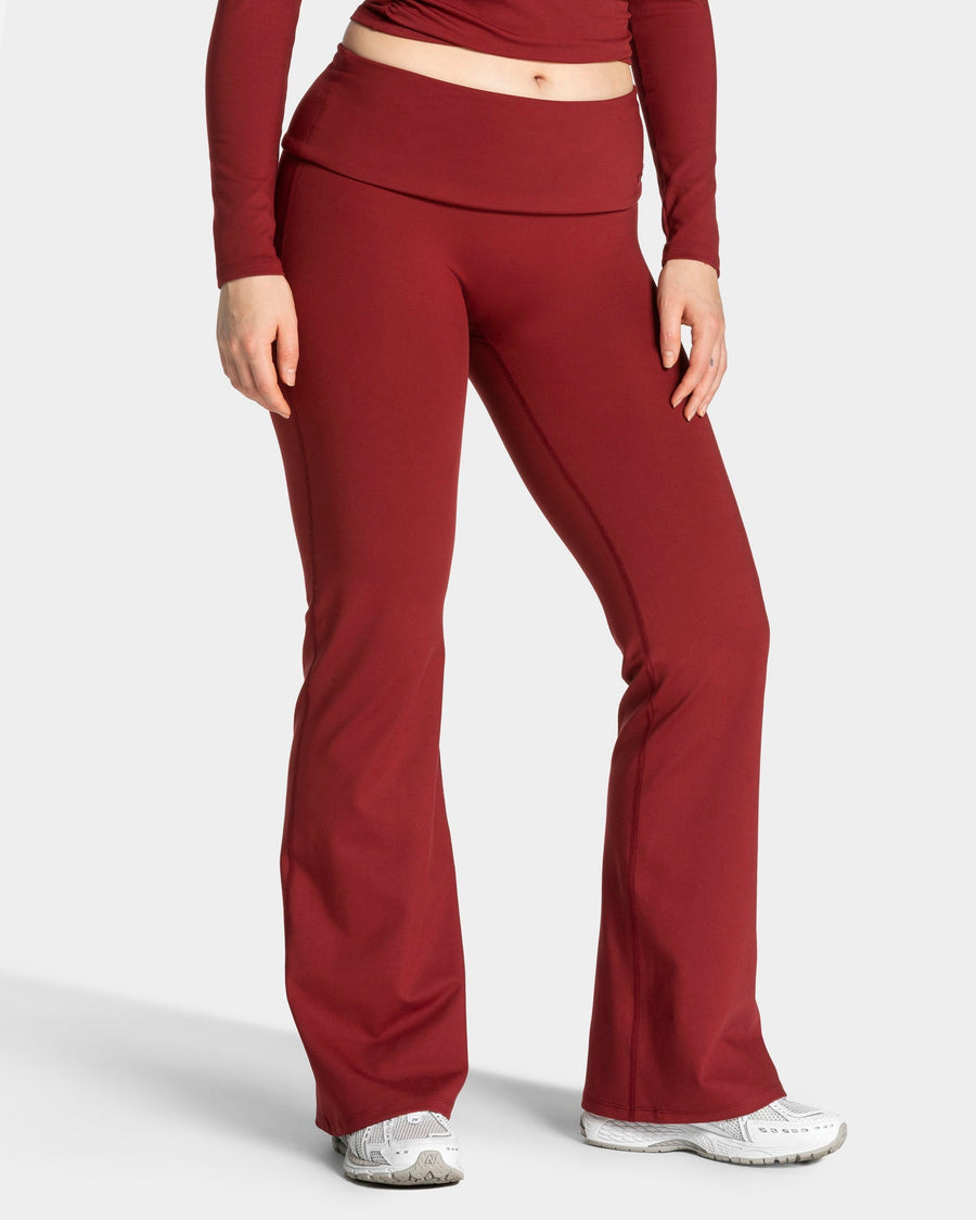 Legging évasé Mellow Fold Over Regular « bordeaux »