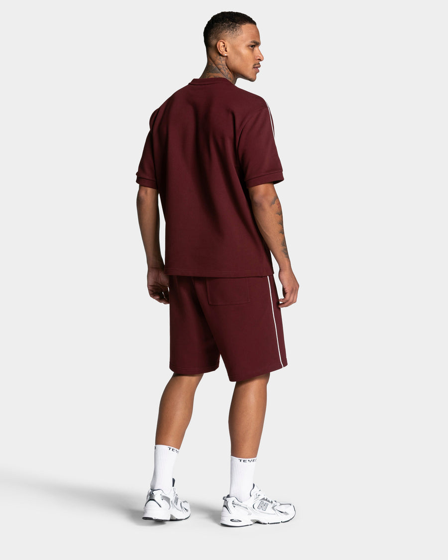 T-shirt oversize Contrastline « bordeaux »