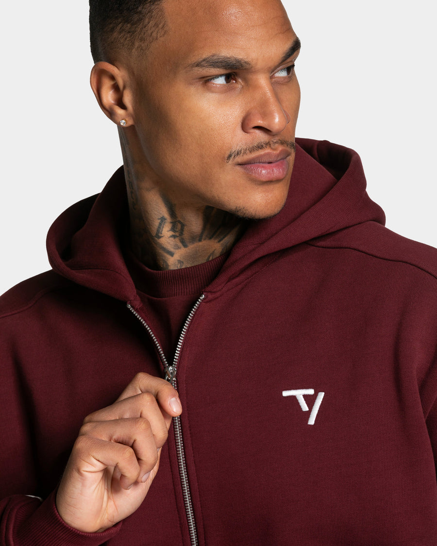 Veste de sport zippée Contrastline « bordeaux »