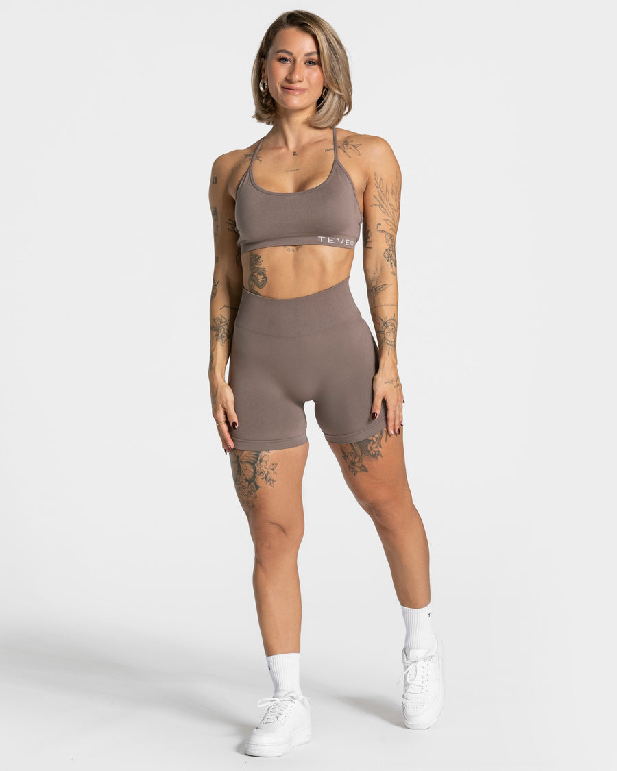 Short Pure Covert Scrunch « moka »