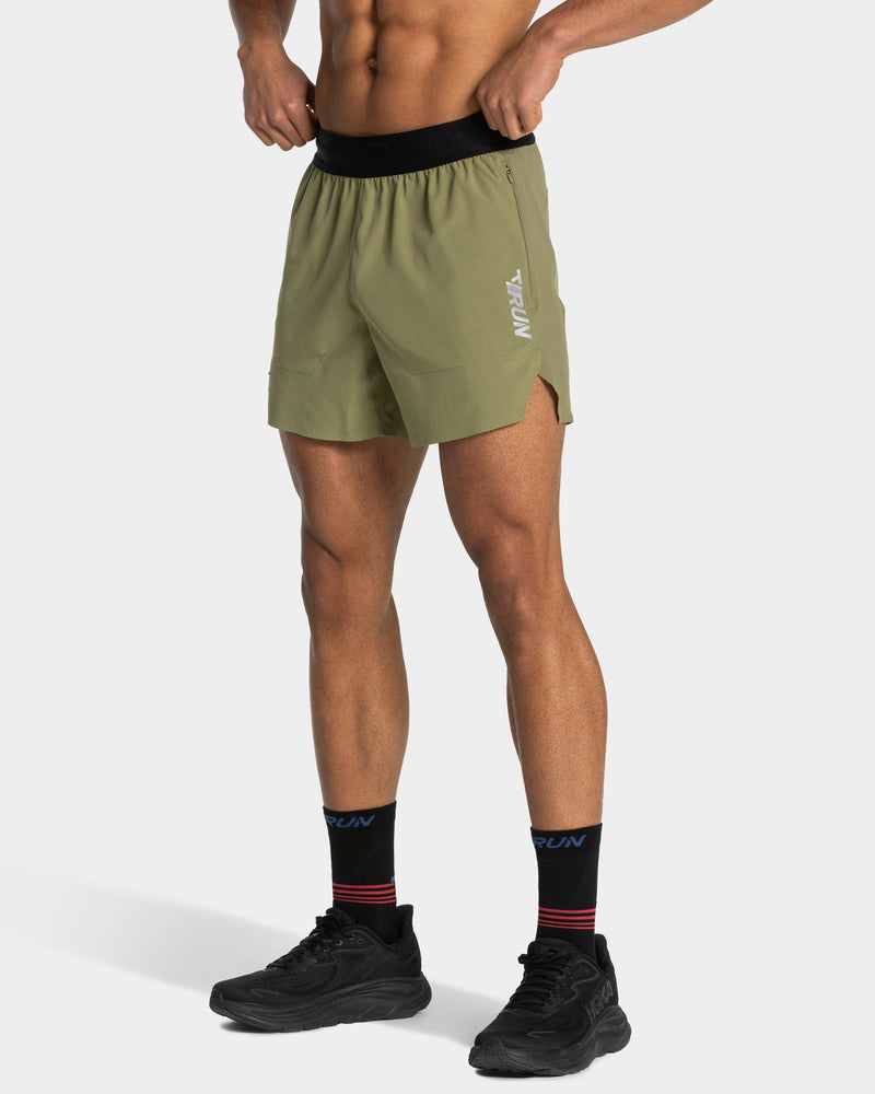 Short 5 pouces RUN « Olive »
