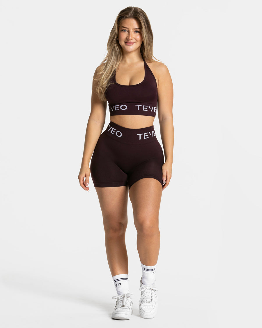 Short Covert Scrunch Signature « Merlot »