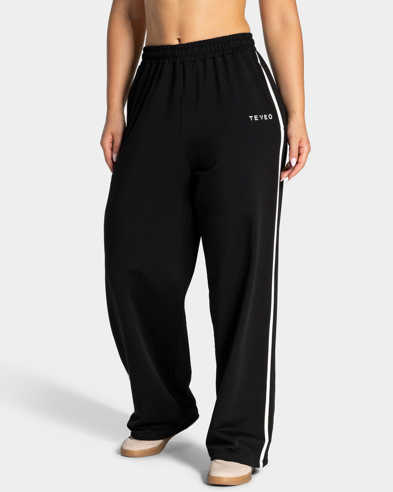 Pantalon de jogging Wide Leg coupe longue Soft « Noir »