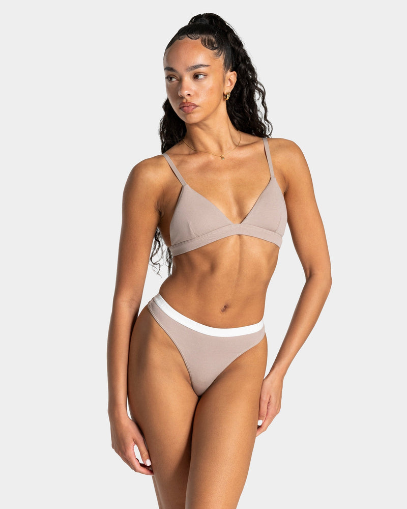 Brassière côtelée Soft « Cappuccino »
