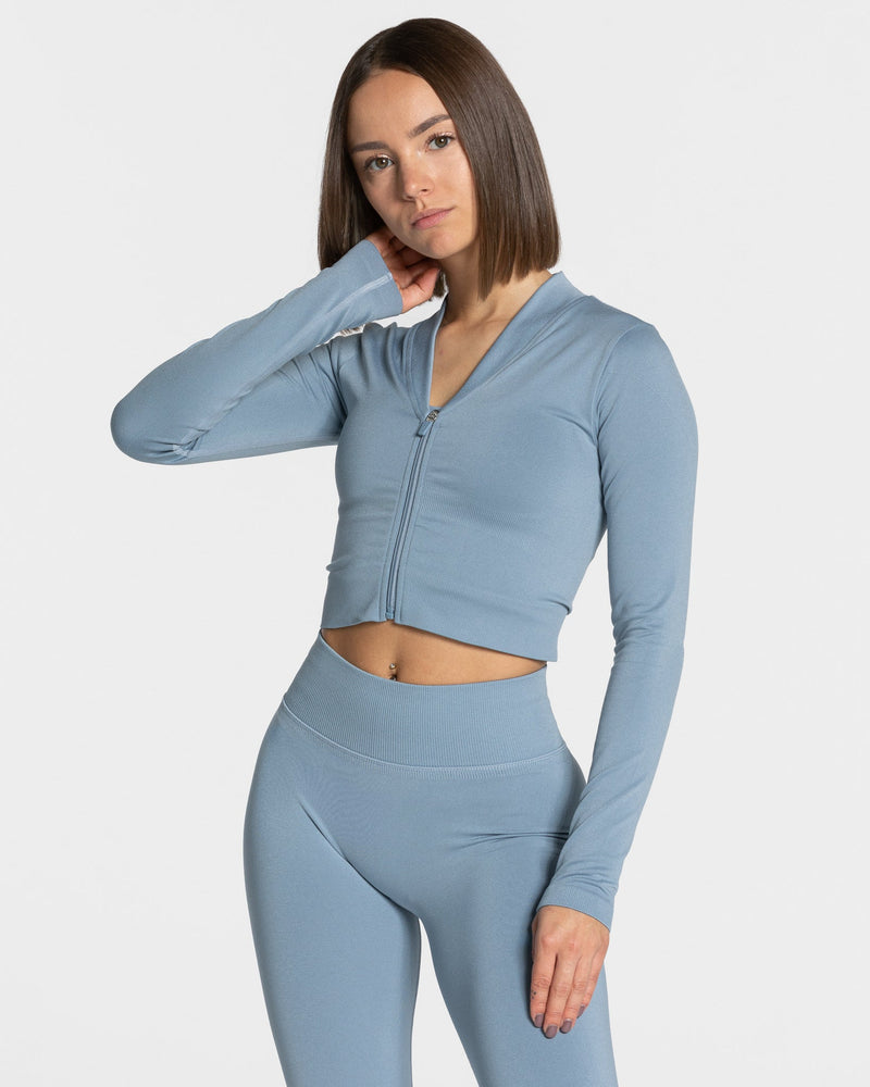 Veste de sport Statement Zip « bleu acier »