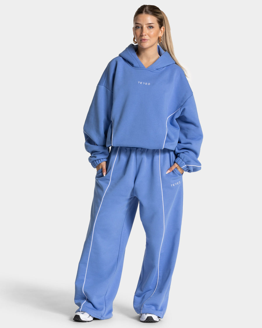 Sweat à capuche Contrastline « azur »