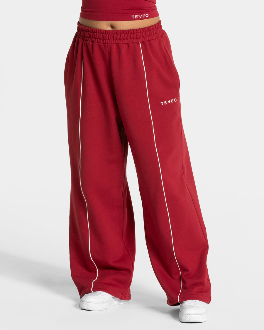 Pantalon de jogging Contrastline Wide Leg « Cherry »