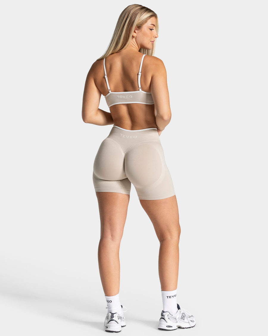 Short Sculpt scrunch Contrastline « Cream »